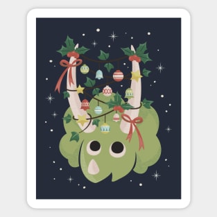 Christmas Dinosaur Triceratops Sticker